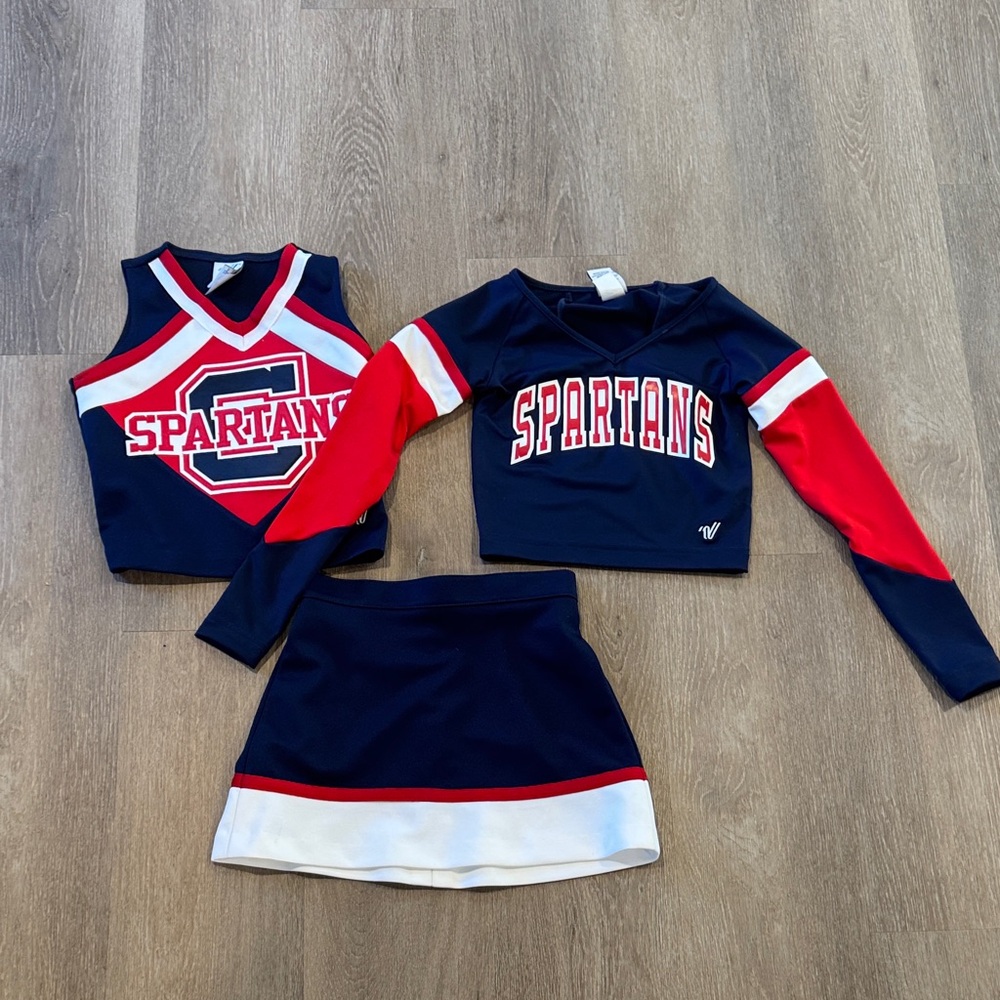 Varsity Brand Cheerleading or Poms Uniform - Red and Blue